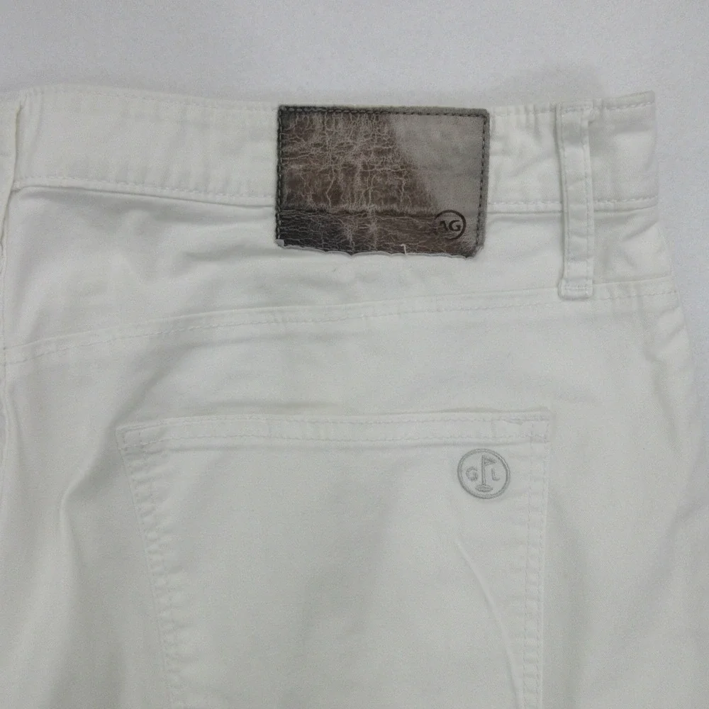 AG Adriano Goldschmied Green Label Mens White Slim Chino Pants Size 33 Stretch